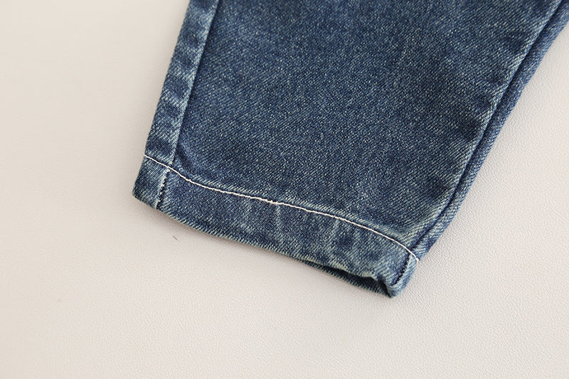 Conjunto de 3 piezas: chaqueta, camisa de cuadros interior y pantalón vaquero