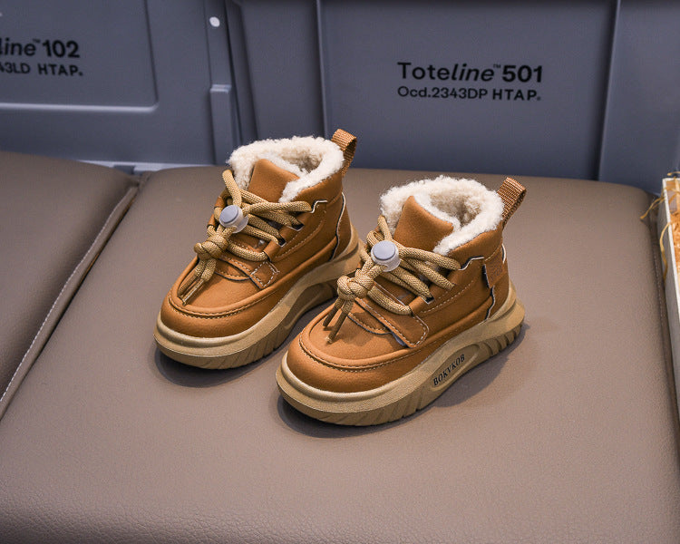 حذاء شتوي دافئ بطانة فرو فاخرة مناسب لفصل شتاء