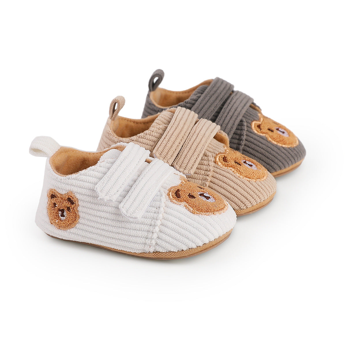 حذاء مواليد قماشي مطرّز بتصميم كرتوني