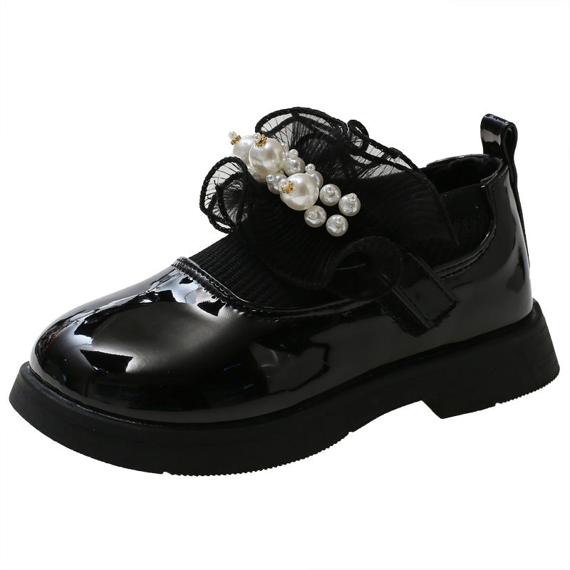 حذاء بناتي بتصميم كلاسيكي لامع