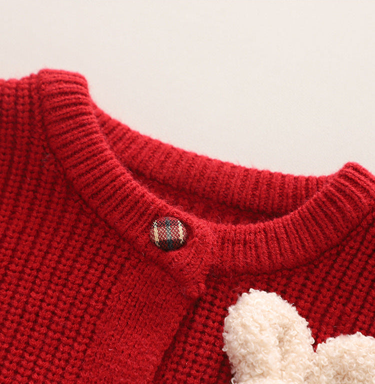 Conjunto de 2 piezas: suéter de lana y falda.