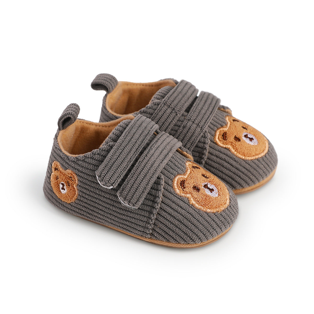 حذاء مواليد قماشي مطرّز بتصميم كرتوني