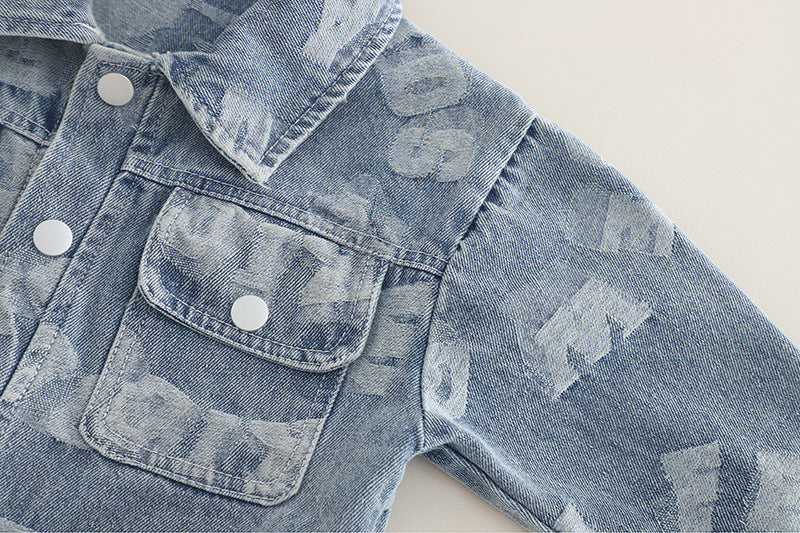 Conjunto de 3 piezas: chaqueta vaquera, camiseta de algodón y pantalón vaquero