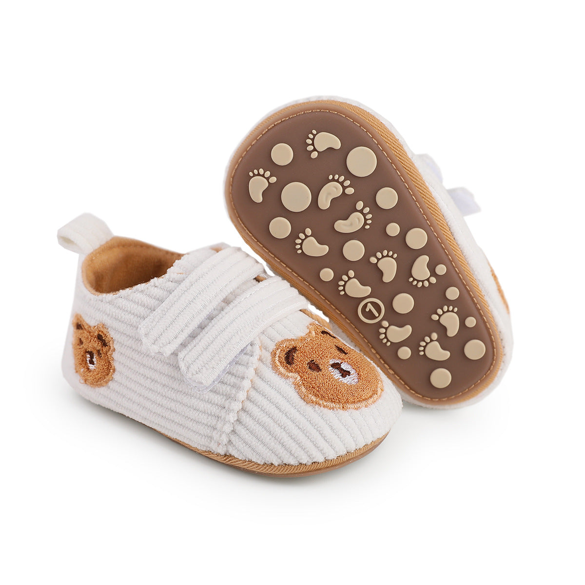 حذاء مواليد قماشي مطرّز بتصميم كرتوني