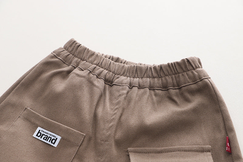 Conjunto de 3 piezas: camisa de cuadros, chaleco de lana y pantalón