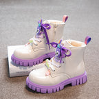 بوت بناتي شتوي بتصميم عصري لامع