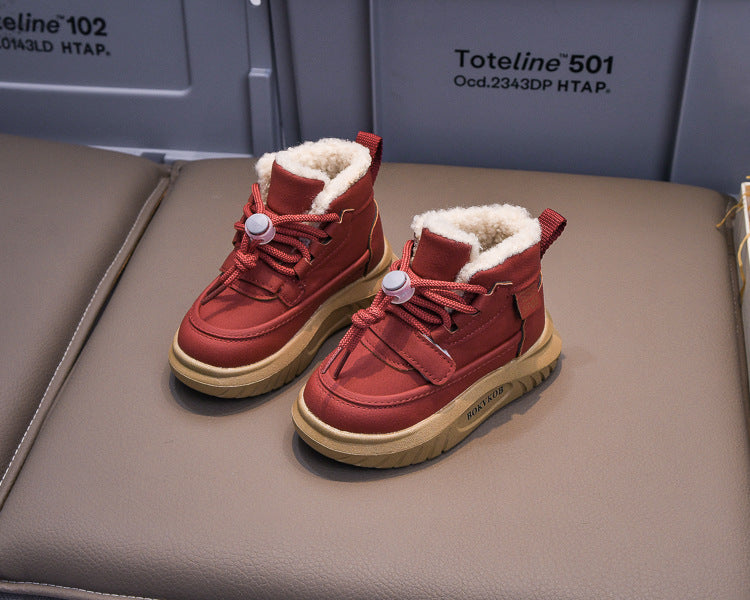 حذاء شتوي دافئ بطانة فرو فاخرة مناسب لفصل شتاء