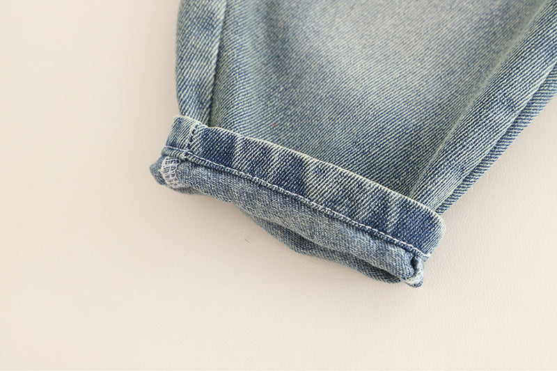 Conjunto de 3 piezas: camiseta de algodón, camisa de cuadros y pantalón vaquero