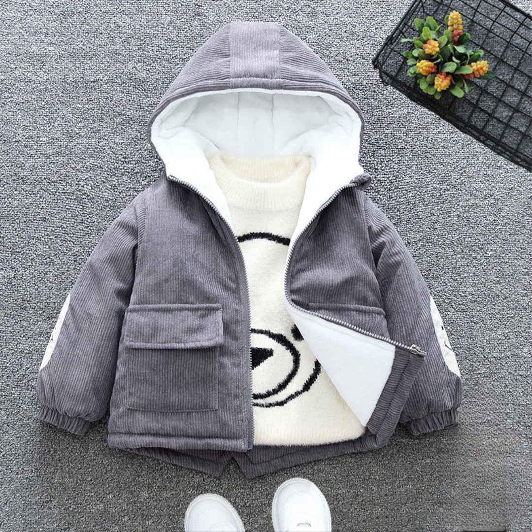 Chaqueta de invierno acolchada con capucha cálida