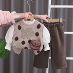 Conjunto casual de 3 piezas, ideal para el invierno.