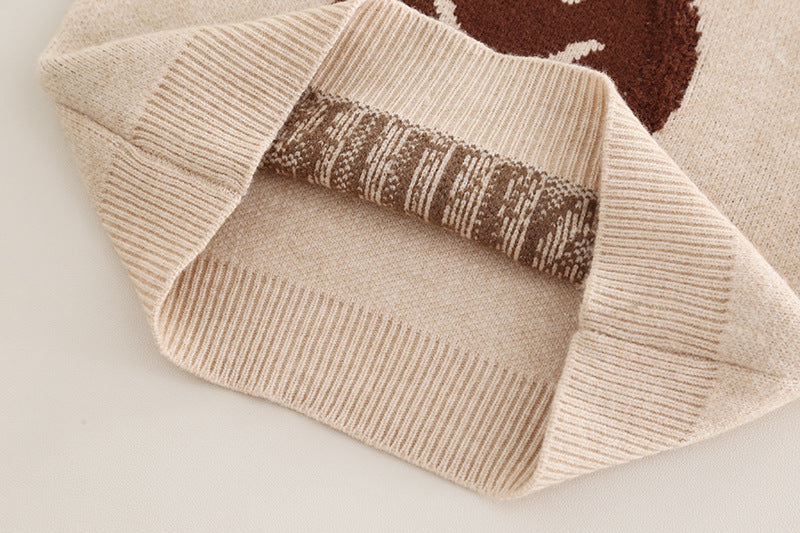 Conjunto de 3 piezas: camisa vaquera, suéter de lana y pantalón