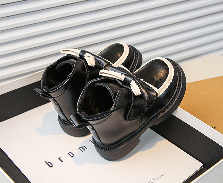 حذاء شتوي أنيق بفيونكة فاخرة