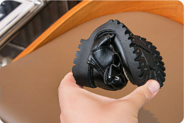 حذاء أنيق كلاسيكي بتصميم فيونكة أمامية