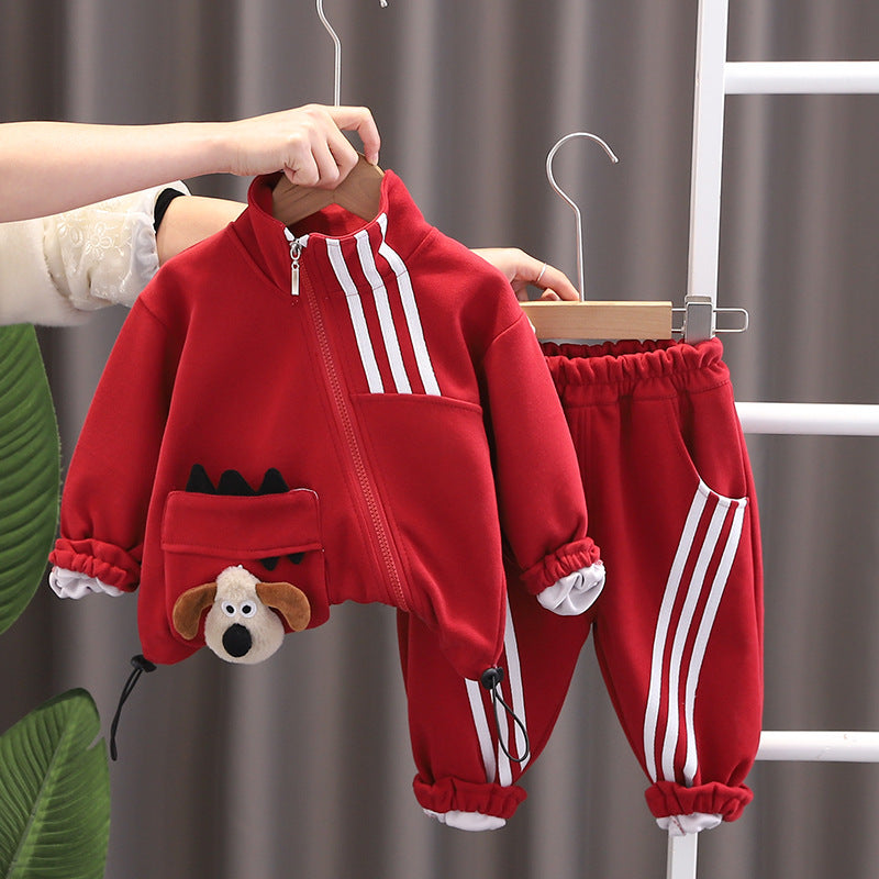 Conjunto de 2 piezas para invierno: chaqueta y pantalón deportivo