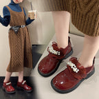 حذاء بناتي بتصميم كلاسيكي لامع