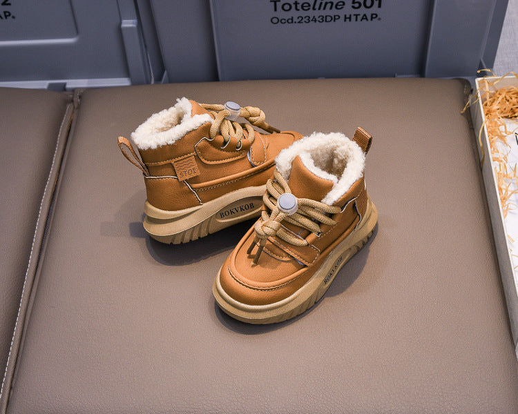 حذاء شتوي دافئ بطانة فرو فاخرة مناسب لفصل شتاء