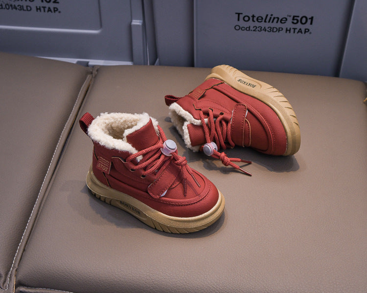 حذاء شتوي دافئ بطانة فرو فاخرة مناسب لفصل شتاء