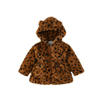 Abrigo de piel sintética de invierno con estampado de leopardo y diseño distintivo