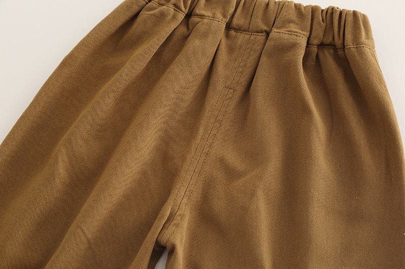 Conjunto de 3 piezas: camisa vaquera, suéter de lana y pantalón