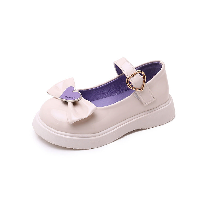 حذاء بناتي أنيق بربطة أمامية بتصميم عصري