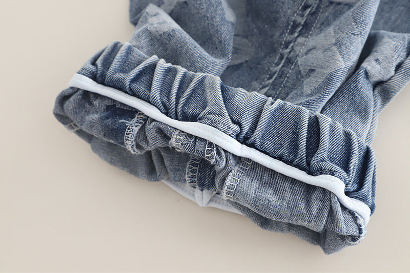 Conjunto de 3 piezas: chaqueta vaquera, camiseta de algodón y pantalón vaquero