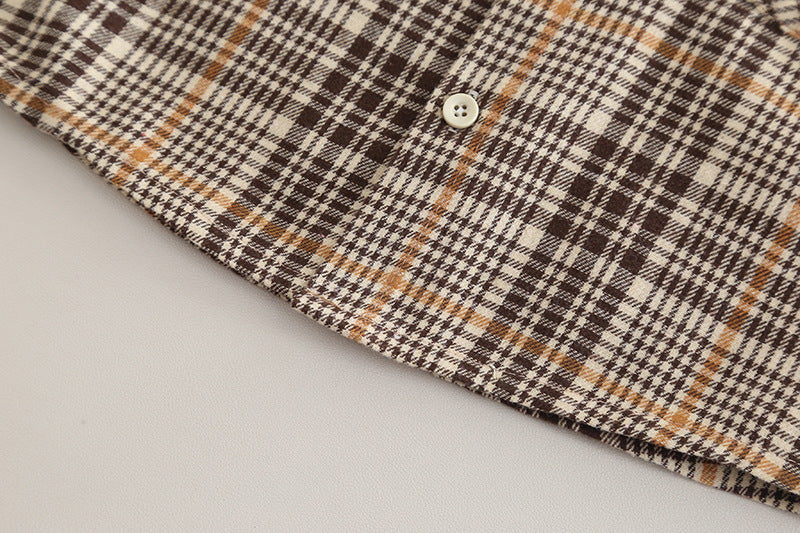 Conjunto de 3 piezas: chaqueta, camisa de cuadros interior y pantalón vaquero