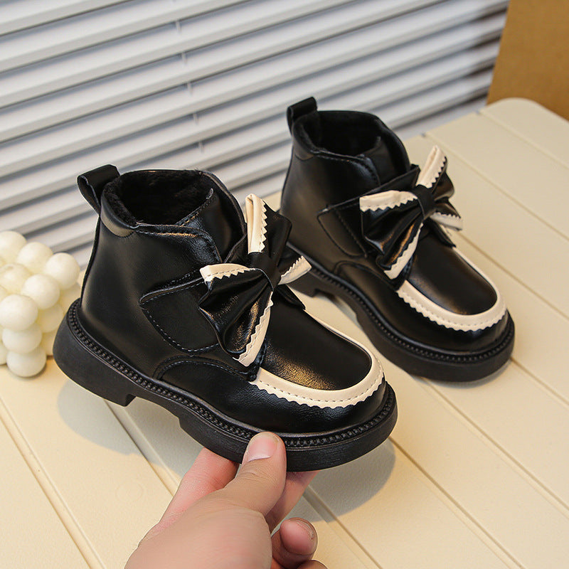 حذاء شتوي أنيق بفيونكة فاخرة