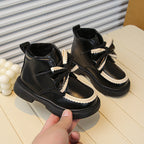 حذاء شتوي أنيق بفيونكة فاخرة