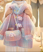 Abrigo de invierno con diseño atractivo en suaves tonos pastel