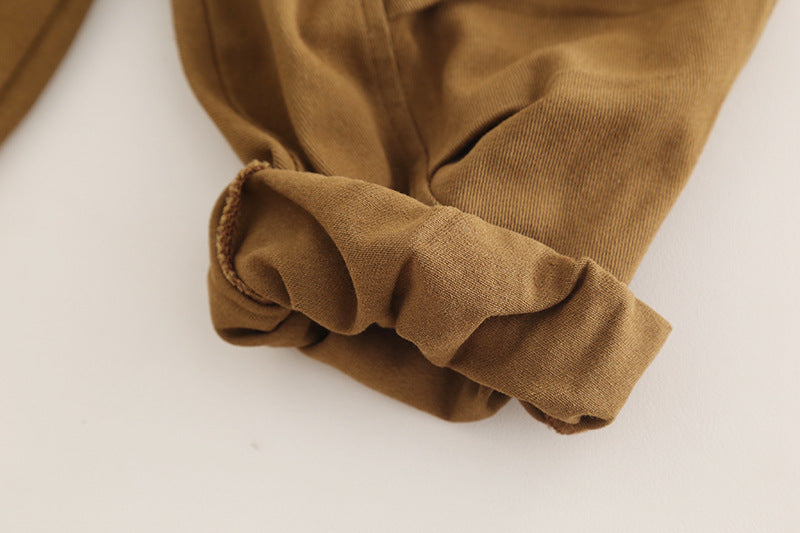 Conjunto de 3 piezas: camisa vaquera, suéter de lana y pantalón