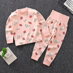 Conjuntos de pijama de algodón con dibujos animados – estilo otoñal para niños