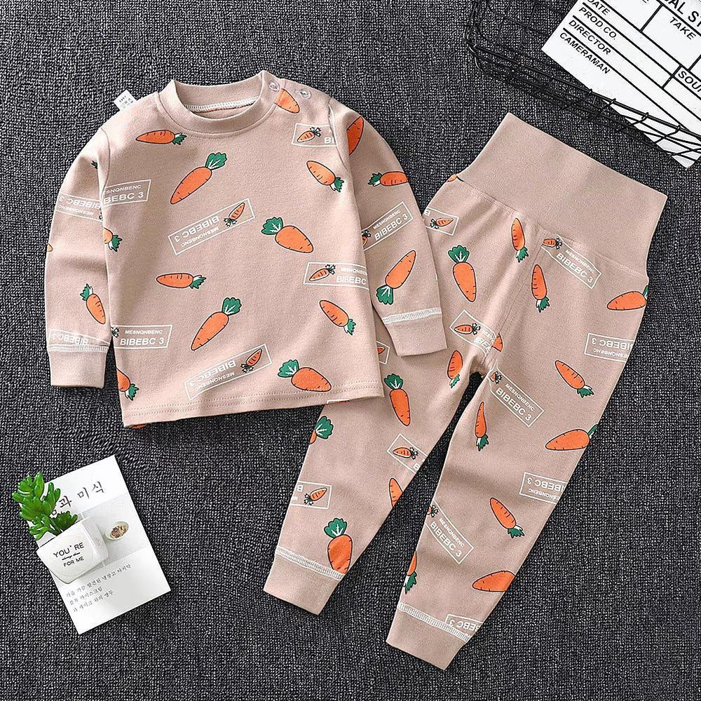 Conjuntos de pijama de algodón con dibujos animados – estilo otoñal para niños