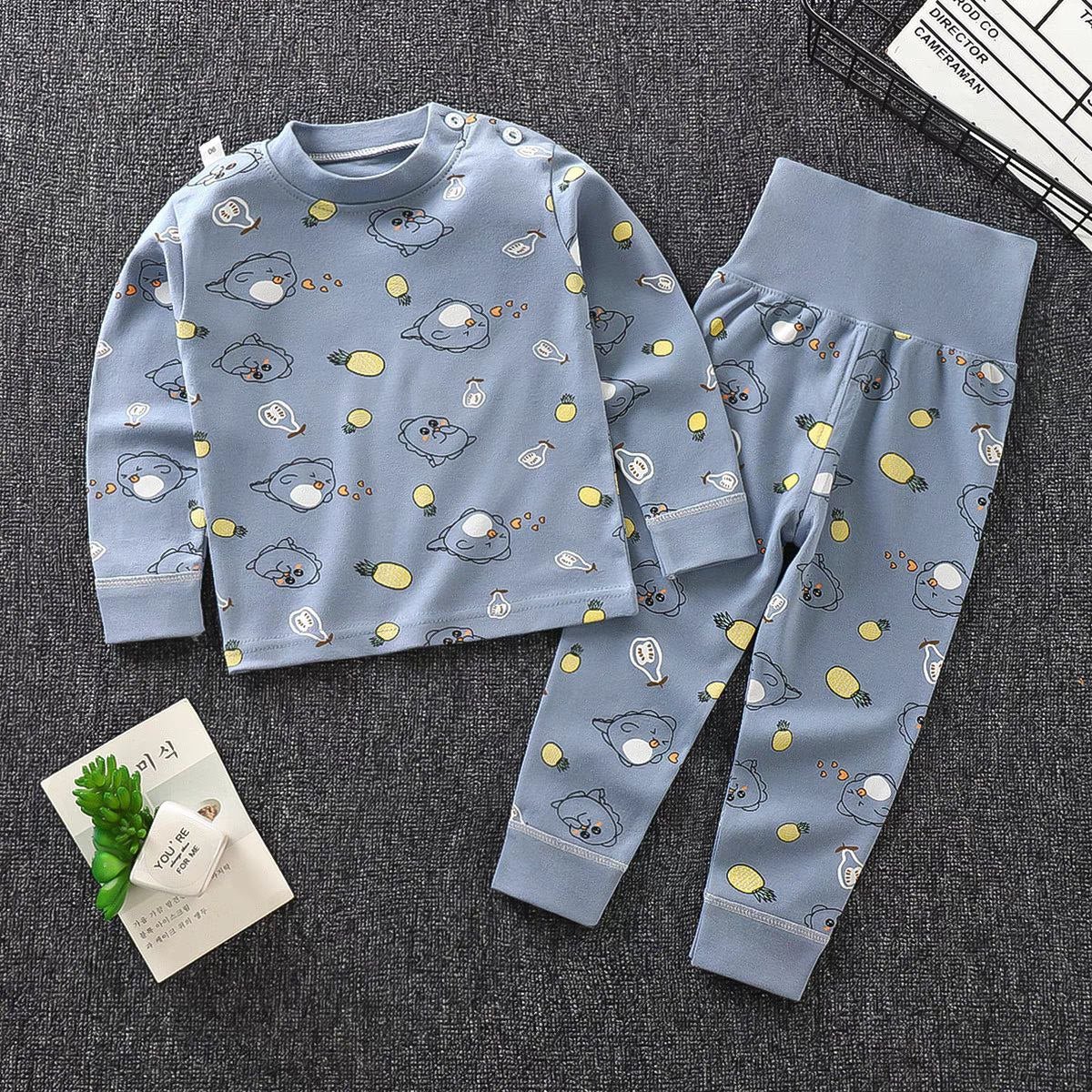 Conjuntos de pijama de algodón con dibujos animados – estilo otoñal para niños