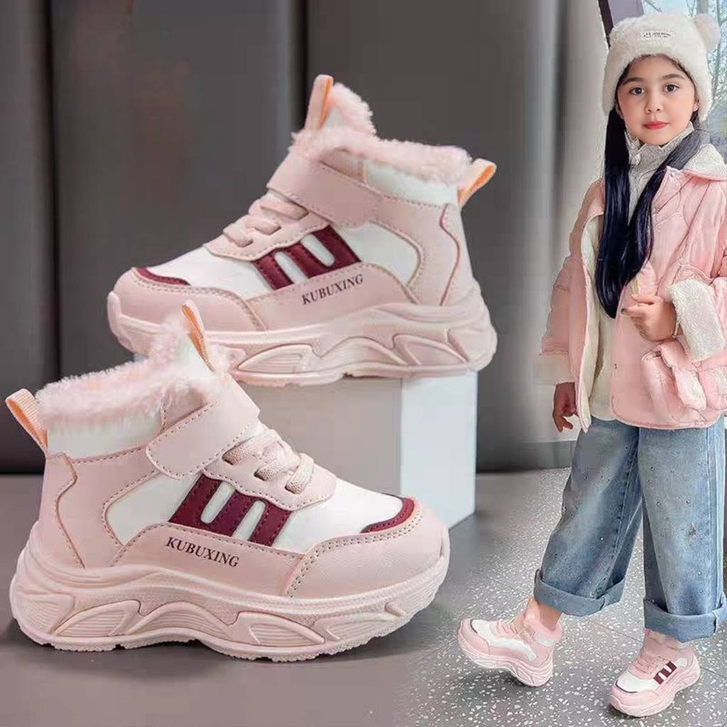 حذاء شتوي أنيق بطانة فرو دافئة وناعمة مناسب للشتاء