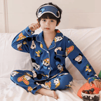 Pijamas infantiles de algodón ligero con estampados de dibujos animados