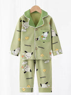 Pijamas infantiles de algodón ligero con estampados de dibujos animados