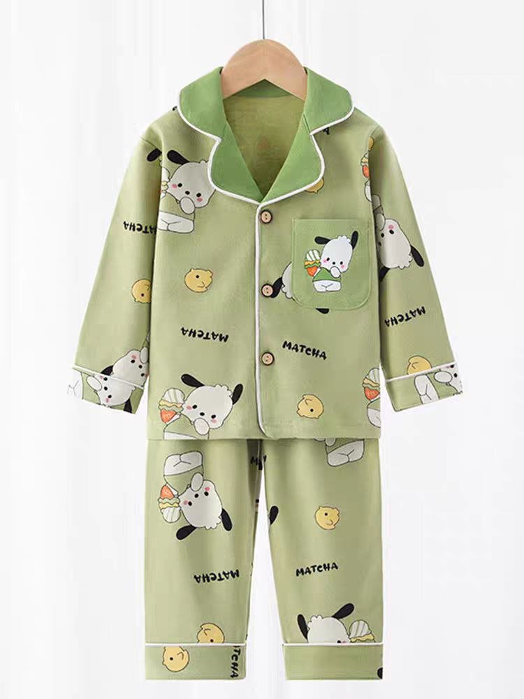 Pijamas infantiles de algodón ligero con estampados de dibujos animados