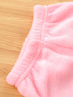 Pijama de 2 piezas con bordado de dibujos animados, cálido para invierno