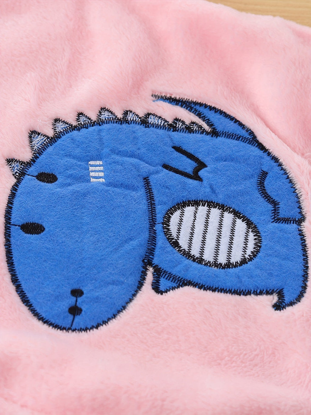 Pijama de 2 piezas con bordado de dibujos animados, cálido para invierno