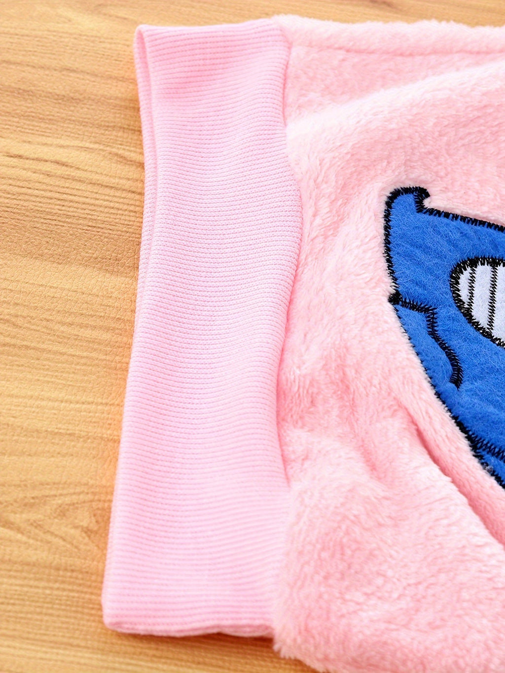 Pijama de 2 piezas con bordado de dibujos animados, cálido para invierno