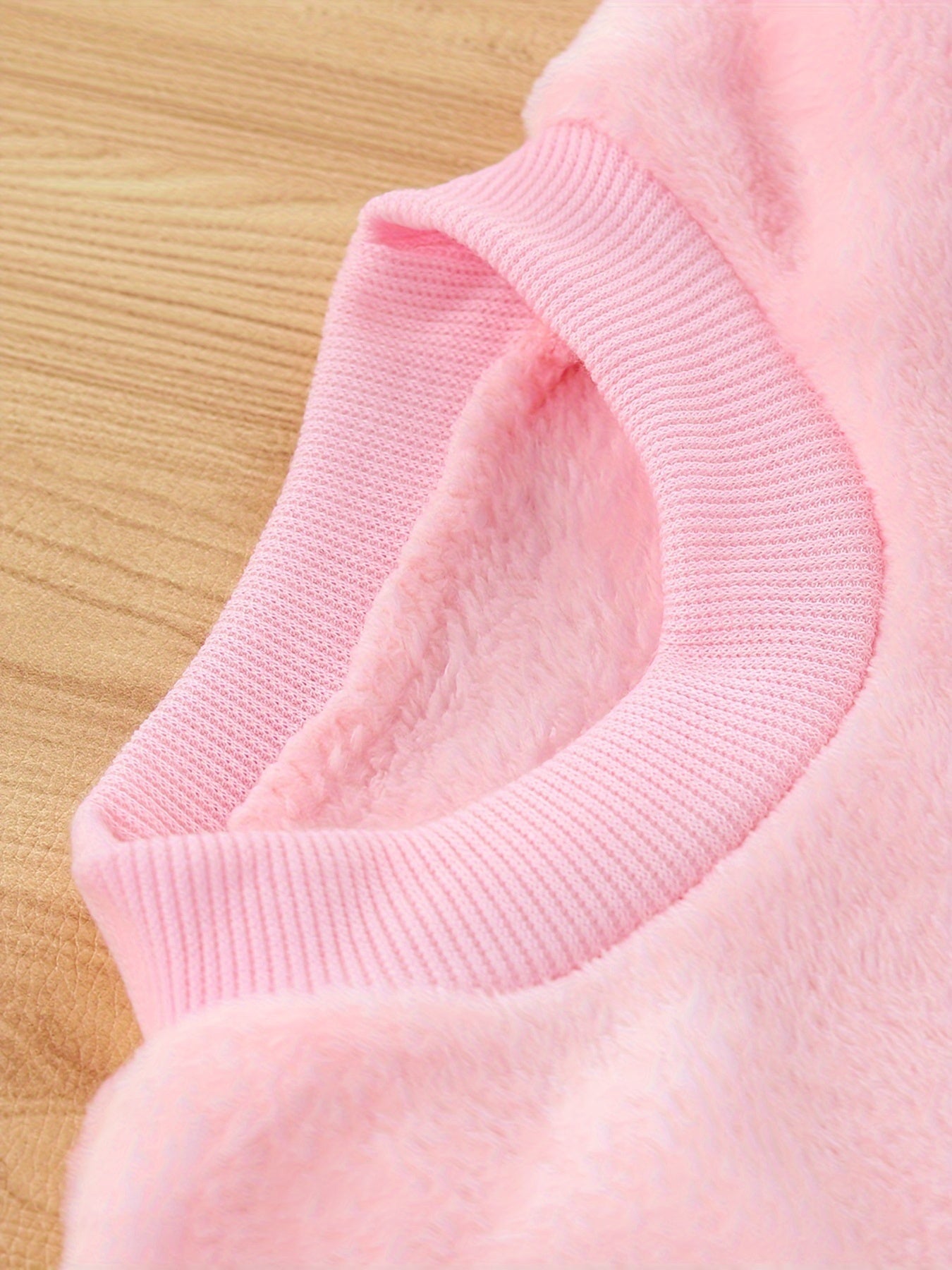 Pijama de 2 piezas con bordado de dibujos animados, cálido para invierno