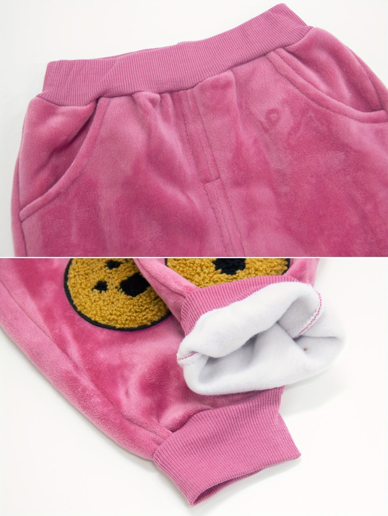 Conjunto infantil de 3 piezas con bordado de osito cálido para invierno