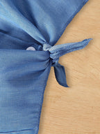 فستان بطبقة جينز وتنانير فراشات متعددة الطبقات تصميم صيفي للبنات