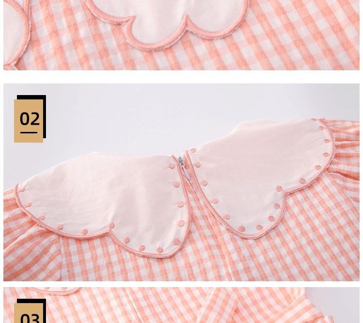 فستان  بزهور وياقة عريضة وحقيبة صغيرة  تصميم صيفي  للبنات