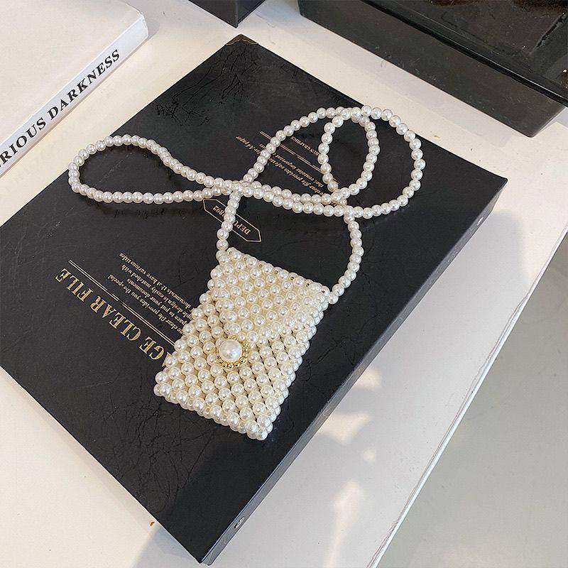 Bolso de hombro perlado para niñas con cierre elegante – Estilo moderno y sofisticado