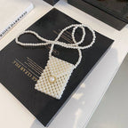 Bolso de hombro perlado para niñas con cierre elegante – Estilo moderno y sofisticado