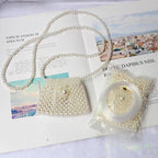 Bolso de hombro perlado para niñas con cierre elegante – Estilo moderno y sofisticado