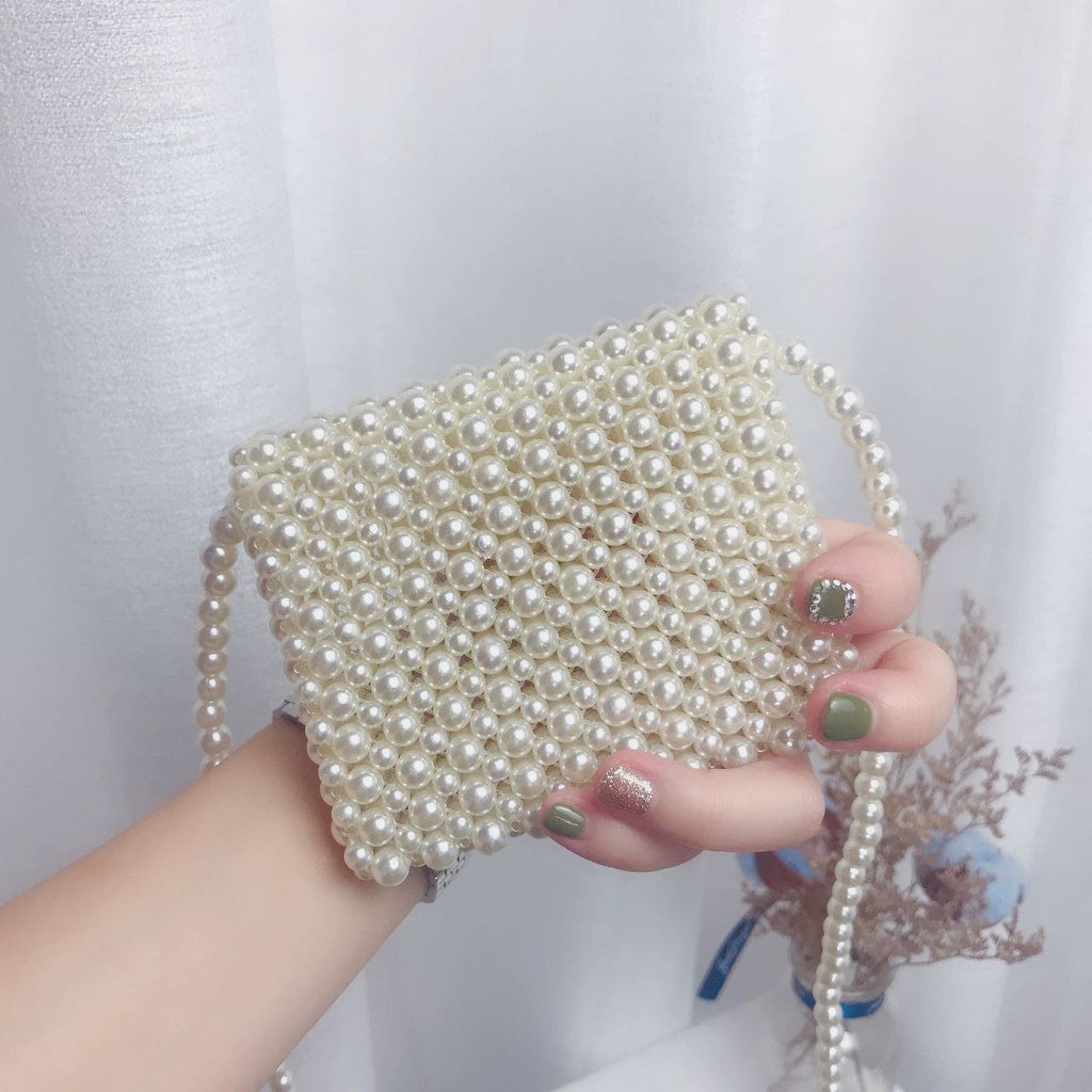 Bolso de hombro perlado para niñas con cierre elegante – Estilo moderno y sofisticado