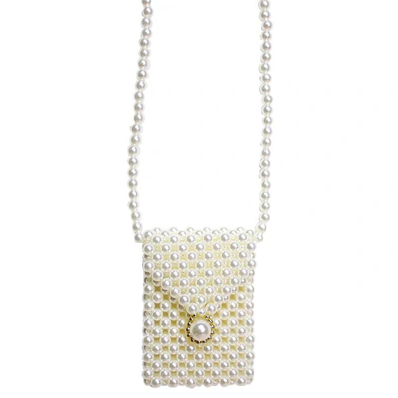 Bolso de hombro perlado para niñas con cierre elegante – Estilo moderno y sofisticado