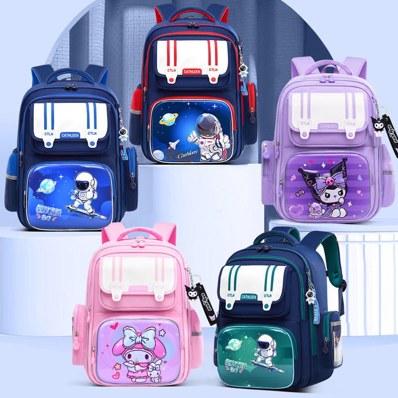 Mochila escolar infantil con estampado de caricatura